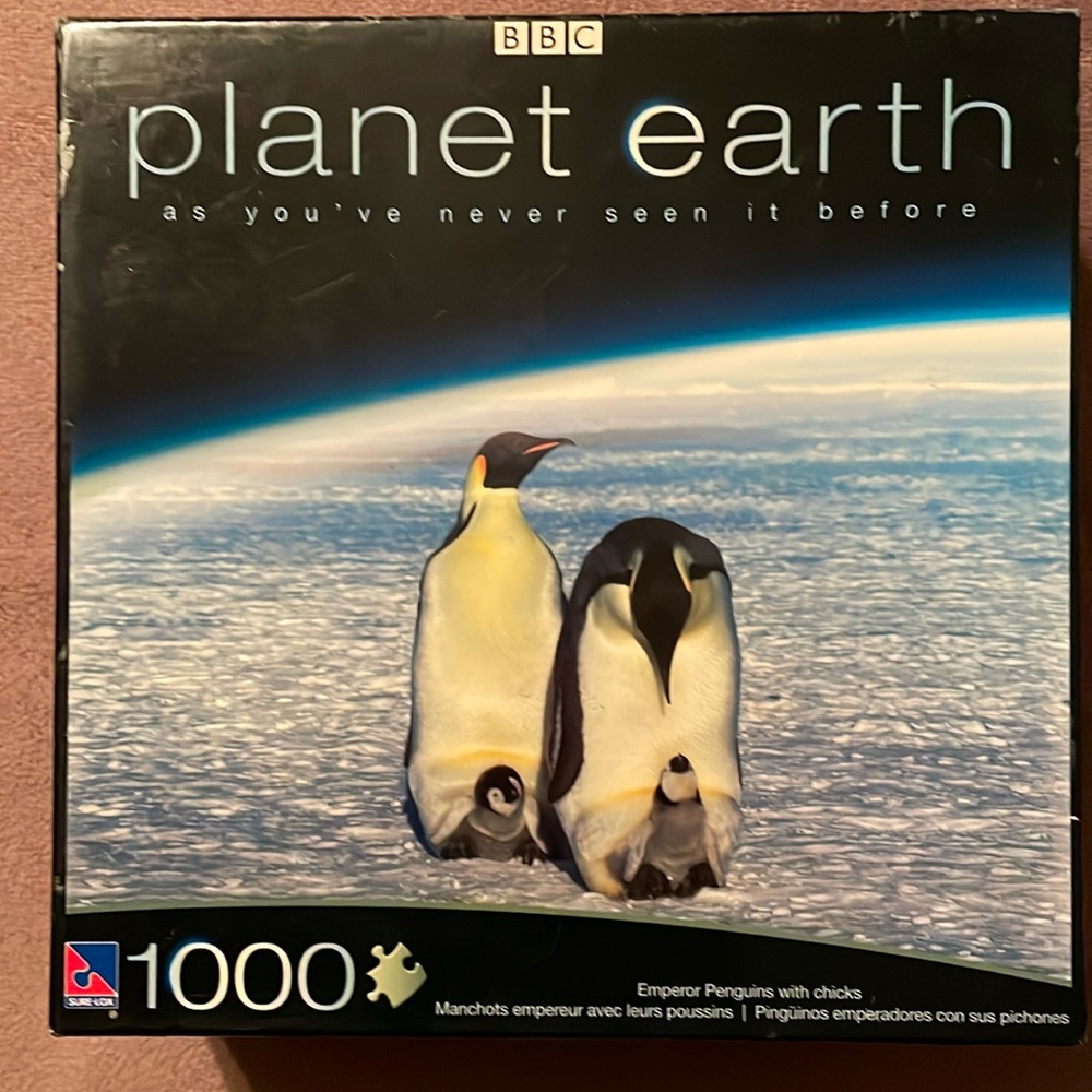 Planet Earth 1000 piece Emperor Penguins sealed puzzle NIB